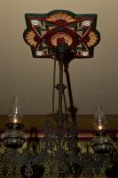 Antique Kerosene Lighting Fixture