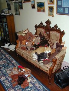 Ricky sleeping with the moose