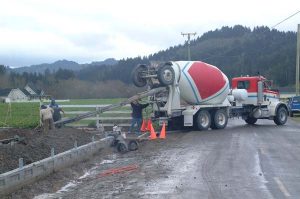 Driveway being poured