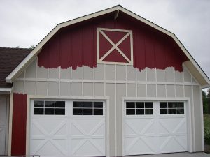 Garage being painted
