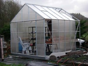 Damaged greenhouse