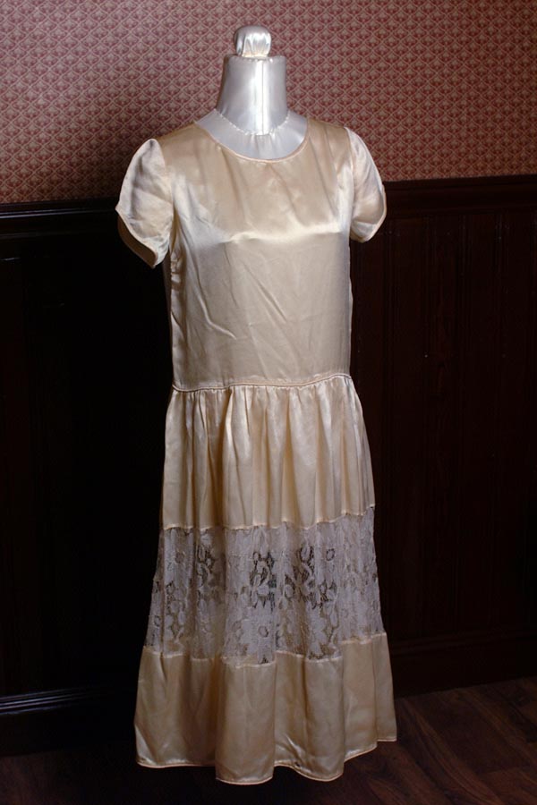 1925 Ivory Silk Wedding Dress